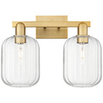 Preston Jar Bathroom Vanity Light - Brushed Brass / Clear