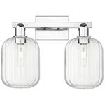 Preston Jar Bathroom Vanity Light - Polished Chrome / Clear