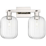 Preston Jar Bathroom Vanity Light - Polished Nickel / Clear