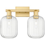 Preston Jar Bathroom Vanity Light - Satin Gold / Clear
