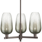 Brookhaven Flute 3LT Chandelier - Oil Rubbed Bronze / Brookhaven Slate