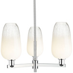 Brookhaven Flute 3LT Chandelier - Polished Chrome / Brookhaven Opal