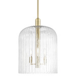 Bridal Veil Arcadia Pendant - Antique Brass / Clear