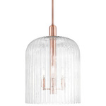 Bridal Veil Arcadia Pendant - Antique Copper / Clear