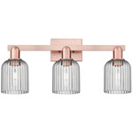 Bridal Veil 716 Bathroom Vanity Light - Antique Copper / Light Smoke