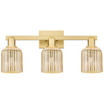 Bridal Veil 716 Bathroom Vanity Light - Satin Gold / Mercury