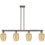 Preston Flute Linear Pendant - Oil Rubbed Bronze / Mercury