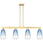 Brookhaven Almond Linear Pendant - Satin Gold / Brookhaven Sapphire