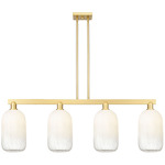 Brookhaven Cloche Linear Pendant - Satin Gold / Brookhaven Opal