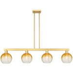 Brookhaven Globe Linear Pendant - Satin Gold / Brookhaven Amber