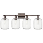 Preston Jar Bathroom Vanity Light - Oil Rubbed Bronze / Clear