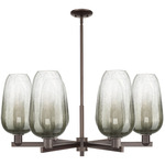 Brookhaven Flute 6LT Chandelier - Oil Rubbed Bronze / Brookhaven Slate