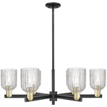Bridal Veil 716 6-Light Chandelier - Black Antique Brass / Clear