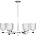 Bridal Veil 716 6-Light Chandelier - Polished Chrome / Seedy
