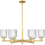 Bridal Veil 716 6-Light Chandelier - Satin Gold / Seedy