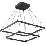 Piazza Chandelier - Black / Opal