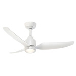Hugo LED Indoor / Outdoor Ceiling Fan - White / Frosted