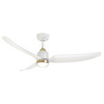 Hugo LED Color-Select Indoor / Outdoor Ceiling Fan - Brushed Gold / Matte White