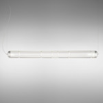 Stacking Horizontal Pendant - Matte White / Anodized Aluminum / Transparent