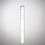 Stacking Vertical Pendant - Matte White / Anodized Aluminum / Transparent