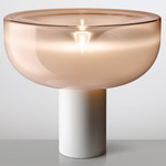 Aella Table Lamp - Matte White / Shaded Pink