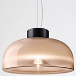 Aella S Pendant - Matte Black / Shaded Pink