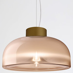 Aella S Pendant - Matte Bronze / Shaded Pink