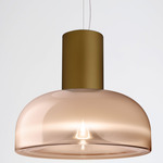 Aella SL Pendant - Matte Bronze / Shaded Pink