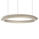 Tidal Pendant - White / Matte Champagne