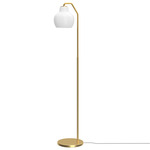 VL Ring Crown Floor Lamp - Lacquered Brass / Opal