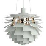 PH Artichoke Pendant - Dusty Green / Brass