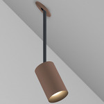 CM1 Cylinder Hang Straight Adjustable Ceiling Light - Architectural Bronze / Black Baffle