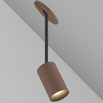 CM1 Cylinder Hang Straight Adjustable Ceiling Light - Architectural Bronze / Black Baffle