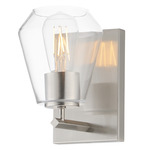 Geode Wall Sconce - Satin Nickel / Clear