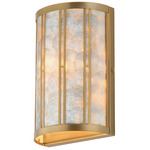 Miramar Mini Wall Sconce - Natural Aged Brass / Capiz