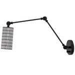 Shaka Swing Arm Wall Sconce - Black and White
