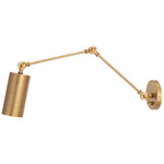 Shaka Swing Arm Wall Sconce - Weathered Brass