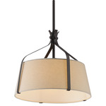 Bandera Pendant - Dark Bronze / Oatmeal
