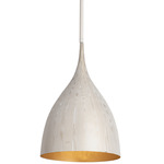 Fleur Pendant - White / Gold