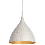 Fleur Pendant - White / Gold