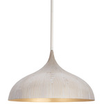 Fleur Pendant - White / Gold