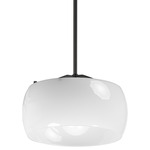 Glazed Pendant - Black / Glossy White