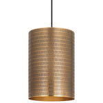 Shaka Pendant - Weathered Brass