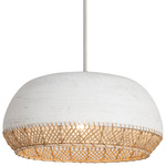 Tamba Pendant - Rustic Ivory / Rattan