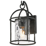 Del Mar Outdoor Wall Light - Blacksmith / Water Glass