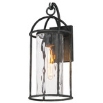 Del Mar Outdoor Wall Light - Blacksmith / Water Glass