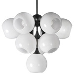 Neve Multi-Light Pendant - Black / Marble Glass