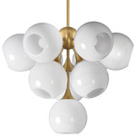 Neve Multi-Light Pendant - Natural Aged Brass / Marble Glass