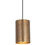 Shaka Pendant - Weathered Brass