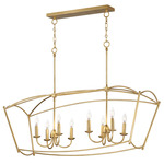 Plumette Linear Pendant - Gold Leaf